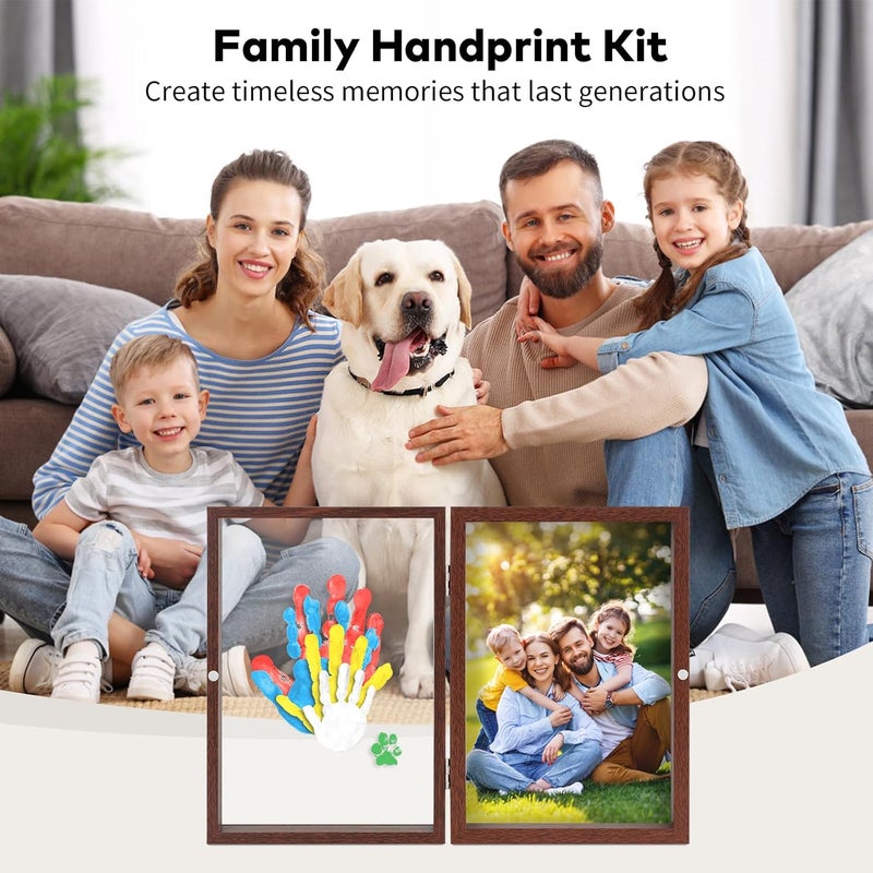 Omrhvi Family Handprint Kit, DIY Craft Keepsake, Hand Print Photo Frame, Family Gifts for New Mom, New Baby, New Parents, Grandparents, Mother's Day, Father's Day, Adoption Day, Anniversary - Image 2